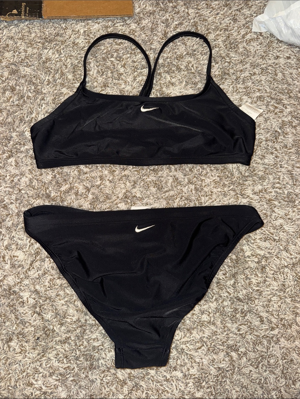 Nike Black Two-Piece Women's Swim Bikini Set - Scoop Top & Classic Bottom